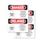 Signmission Pesticide Storage Hazardous Bilingual Danger Sign, Vinyl Decal, 7in W x 10in L, 2PK OS-2PACK-DS-D-710-VS-1527 - alternate 1